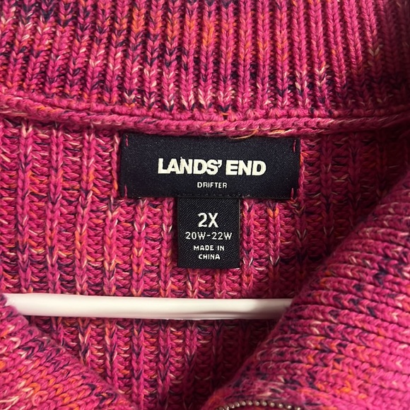 Lands End confeti 1/4 Zip Pullover - Picture 3 of 8